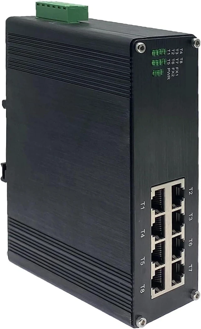 Main image of Industrial Din Rail Switch Gigabit Ethernet Industrial 8 Port (PoE) Gigabit Ethernet Switch Din Rail Network Switch 10/100/1000Mbps RJ45 IP40 Aluminium Case(Non-PoE Type)