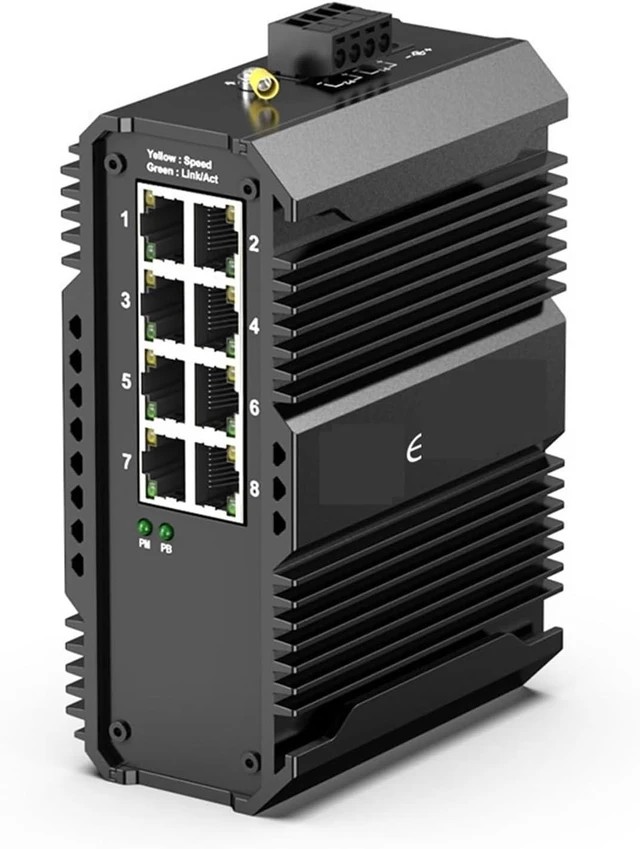 Main image of Industrial Switch DIN Rail Type 6000-12-8FE 100Mbps 8-Port Industrial Ethernet Switches