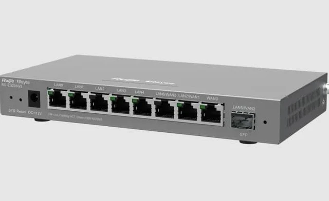 Main image of RG-EG209GS 9-Port Wired Business Switch 600Mbps Throughput, 1 x SFP WAN/LAN, 3 x GbE WAN/LAN, 5 x GbE LAN, Intelligent Load Balancing, Application-Based Bandwidth Management