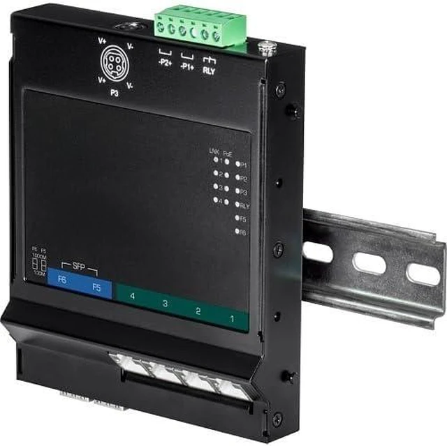 Main image of TI-PG62F - 6-Port Industrial Gigabit PoE+ Wall-Mounted Front Access Switch
