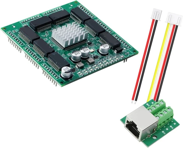 Alt view image 3 of 7 - Form Factor 8 Port Gigabit Switches Module 10 / 100 / 1000Mbps for Space Constrained Networking Setups Gigabit Ethernet Switches
