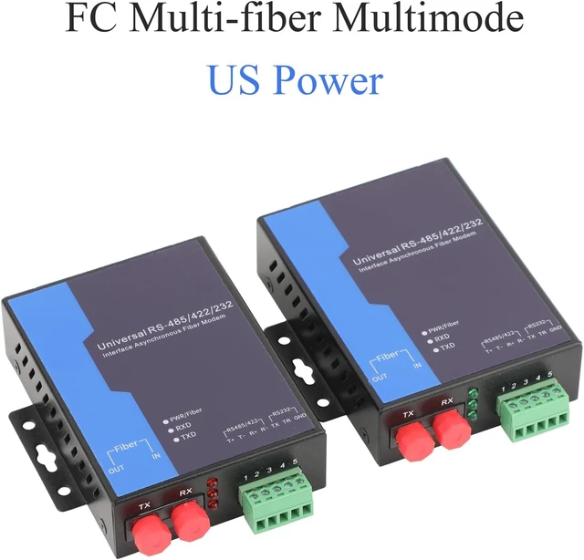 Alt view image 3 of 7 - Serial RS485/RS422/RS232 to Fiber Optic Media Converter FC MM