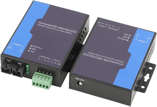 Alt view image 5 of 7 - Serial RS485/RS422/RS232 to Fiber Optic Media Converter FC MM