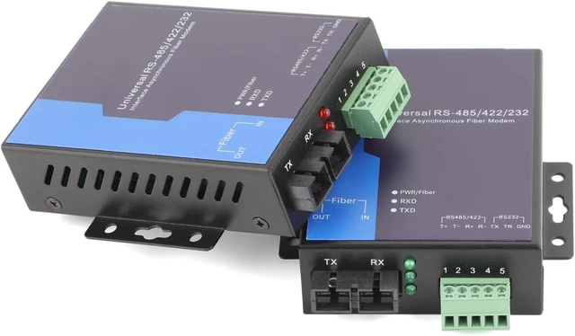 Alt view image 6 of 7 - Serial RS485/RS422/RS232 to Fiber Optic Media Converter FC MM