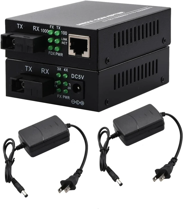 Alt view image 3 of 7 - DAGIJIRD Fiber Optic Media Converter Gigabit 1000M Single Mode SC to RJ45