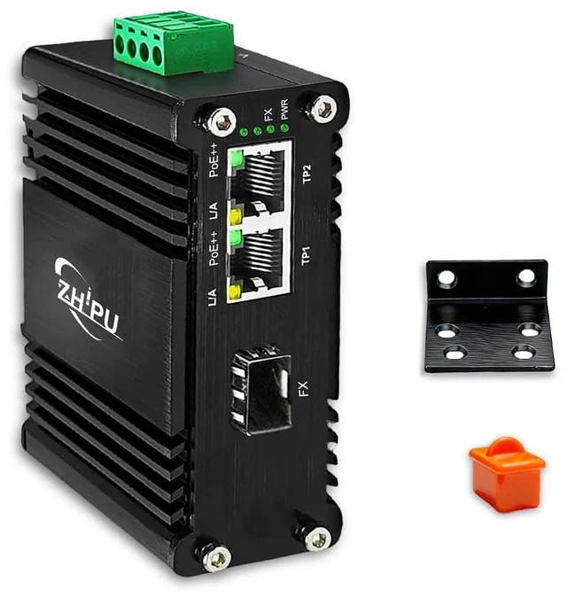 Main image of DC48-57V IEEE802.3af/at/bt 1000Mbps Fiber 90W Media Converter