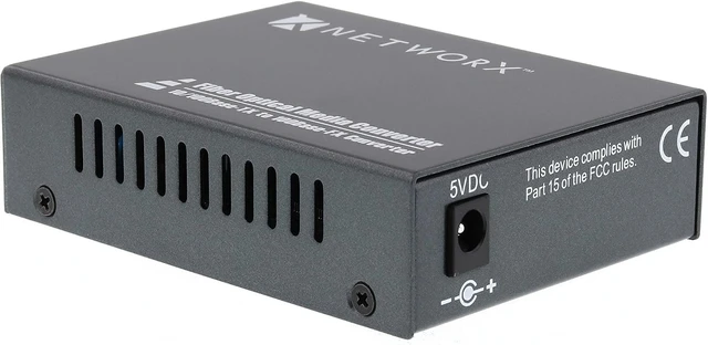 Alt view image 3 of 7 - Networx® Fast Ethernet Fiber Media Converter - UTP to 100Base-FX - SC Singlemode, 20km...