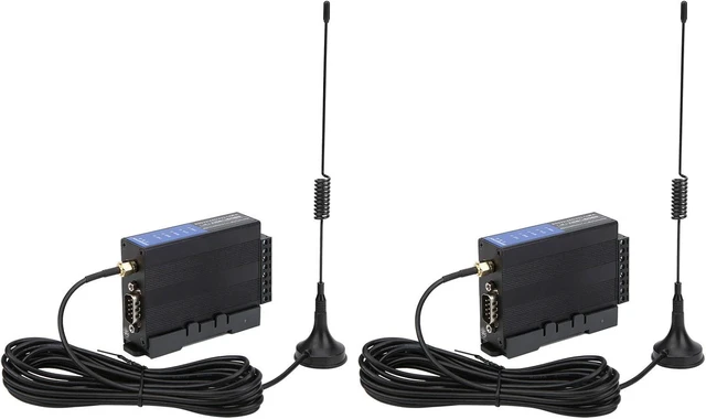 Alt view image 3 of 7 - Wireless RF Transceiver Module, Long Range RS232 RS485 RS422 Data Transmission Radio 410MHz to 525MHz DC12 to 36V Aluminum Alloy 2 Pack for Industrial Control