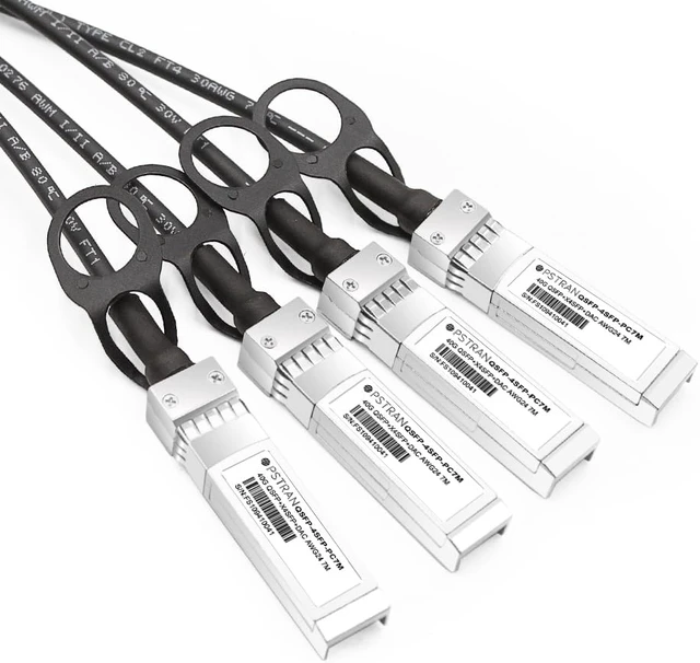 Alt view image 2 of 5 - 40G QSFP+ to 4x10G SFP+ Passive Breakout DAC for Dell DAC-QSFP-4SFP-10G-7M 7m