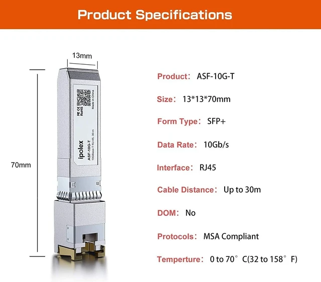Alt view image 7 of 7 - 10G-SFP-T + X540-T1-Intel