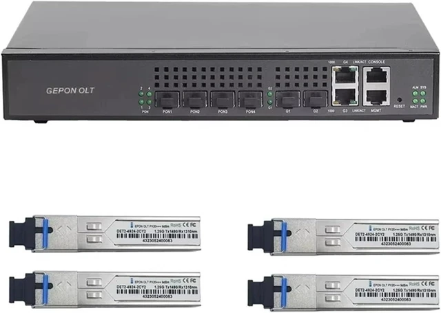 Main image of SFP Module EPON OLT 4PON Ports FTTH CATV GEPON Fiber Optic 1.25G PX20++++ Onu 9DB SFP Module(4EPON 4PCS 9DB Ver.1)