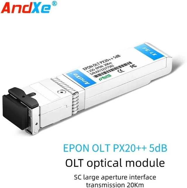 Alt view image 2 of 7 - Compatible EPON OLT SFP Optical Module, 1490nm-TX/1310nm-RX, 1.25G-TX/1.25G-RX, Class PX20+, 20km Range, DOM Support, Single-Fiber SC/UPC Single Mode. (0LT SFP