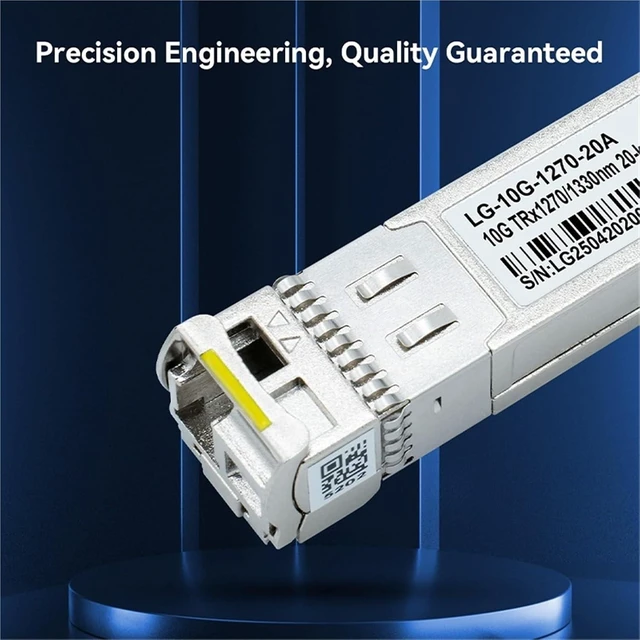 Alt view image 3 of 7 - 10G LC SFP+ Module 1270/1330nm Single Mode 20KM Fiber Optic Module Compatible with Switch