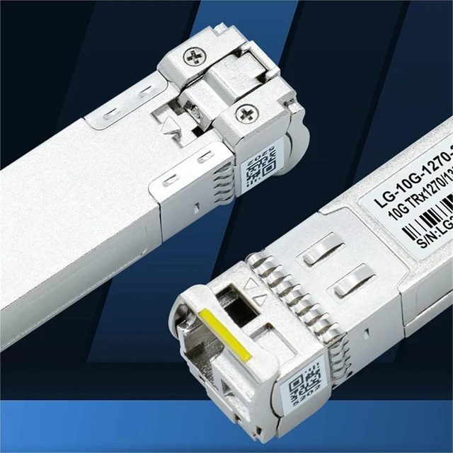 Alt view image 7 of 7 - 10G LC SFP+ Module 1270/1330nm Single Mode 20KM Fiber Optic Module Compatible with Switch