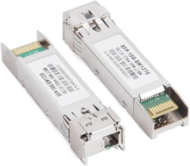Alt view image 6 of 7 - 1Pair 10G Fiber SFP Module LC 1270nm/1330nm Single Mode 10KM/20KM/40KM A+B Fiber Module Fit for Ethernet Switch(10KM)
