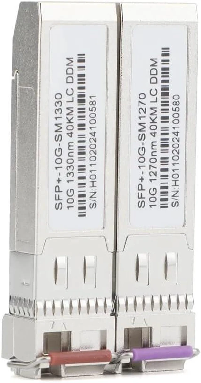 Alt view image 7 of 7 - 1Pair 10G Fiber SFP Module LC 1270nm/1330nm Single Mode 10KM/20KM/40KM A+B Fiber Module Fit for Ethernet Switch(10KM)