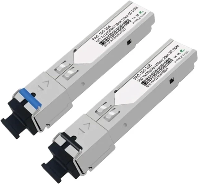 Main image of 10G SFP+ Module SC Simplex Optical Fiber Module 20km Singlemode 1270/1330nm(10 Pair)