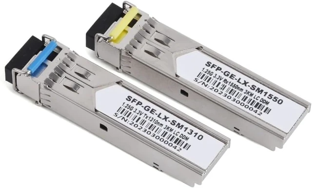 Alt view image 2 of 6 - 10 Pairs Single Mode Single Fiber LC SFP Fiber Optic Module 1.25G Gigabit 1310/1550nm A+B for Ethernet Switch(20KM)
