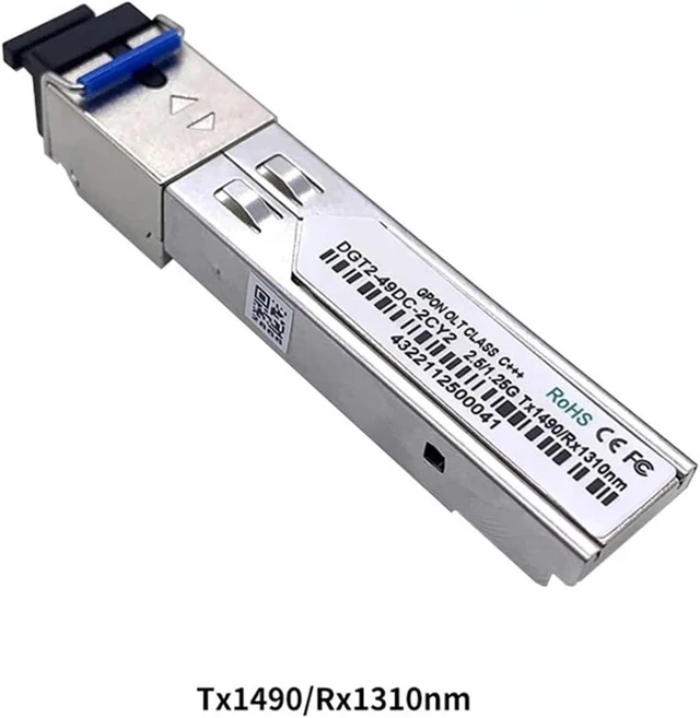 Alt view image 3 of 4 - FTTH GPON OLT C+++ 1.25/2.5G 7DB 8DB 9DB PON Module SFP Modules SC Port Tx1490, Rx1310nm Compatible with fiberhome(2PCS 8DB)