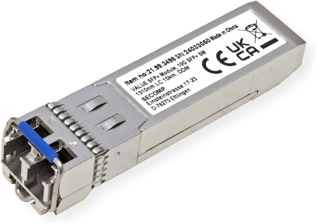 Main image of VALUE SFP+ Module (MiniGBIC) LR/LC, 10GbE, Single Mode 1310nm, Max. 10km