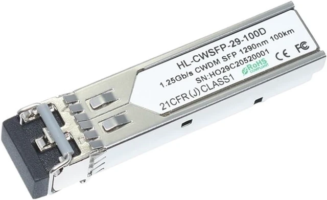 Main image of 1.25G CWDM SFP 100km 1270 to 1450nm1G 1000base Mini-GBIC for Cwdm Mux/Demux Compatible with Most switches(1290nm)