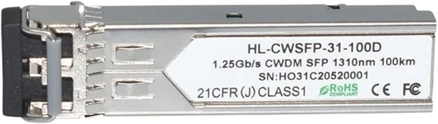 Alt view image 3 of 7 - 1.25G CWDM SFP 100km 1270 to 1450nm1G 1000base Mini-GBIC for Cwdm Mux/Demux Compatible with Most switches(1290nm)