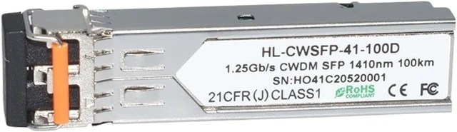 Alt view image 5 of 7 - 1.25G CWDM SFP 100km 1270 to 1450nm1G 1000base Mini-GBIC for Cwdm Mux/Demux Compatible with Most switches(1290nm)