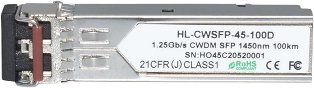 Alt view image 6 of 7 - 1.25G CWDM SFP 100km 1270 to 1450nm1G 1000base Mini-GBIC for Cwdm Mux/Demux Compatible with Most switches(1290nm)