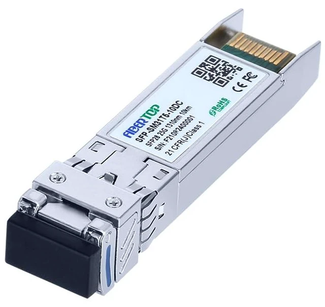Main image of Compatible EX-SFP-GE20KT15R13 SFP Transceiver, 1.25Gbps, Silver, Single-Mode Fiber, 20km Range, Bidirectional, LC Connector, TAA Compliant