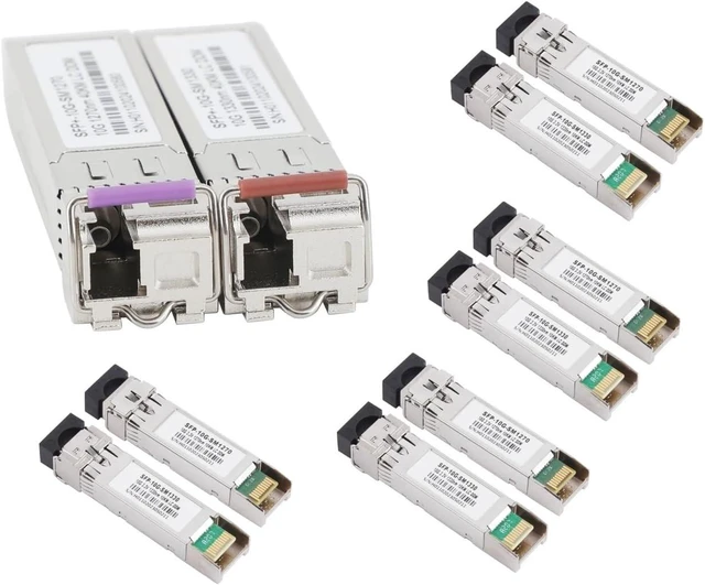 Main image of 5Pair 1270nm/1330nm 10G Fiber SFP Module LC Single Mode 10KM/20KM/40KM A+B Fiber Module Fit for Ethernet Switch(10KM)