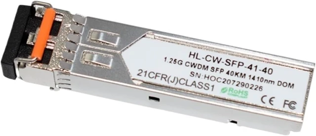 Alt view image 6 of 6 - 1.25G SFP CWDM 40km 1410nm SMF Dual DOM modules with LC Connector
