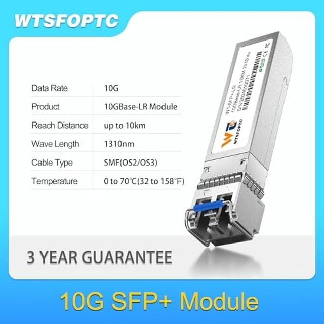 Alt view image 7 of 7 - 4Pack 10G SFP+ Transceiver, 10G LR LC Single-Mode SMF Optical Module 10km