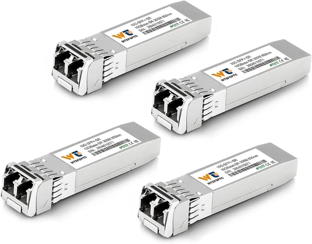 Main image of 4 Pack 10GBase-SR SFP+ LC Transceiver, 10G SFP+ Module MMF Multimode 850nm