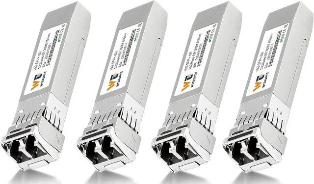 Main image of 4 Pack 10GBase-SR Transceiver, 10G SR SFP+ LC 300m Multimode SFP+ Module