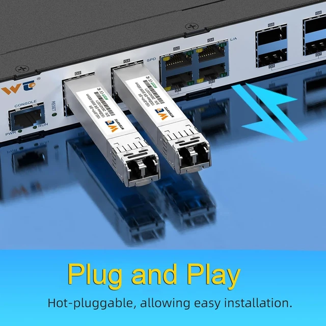 Alt view image 4 of 7 - 10G SR SFP Transceiver Optical SFP+ LC Module Multimode 300m &10G LR SFP+ Module 10GBase-LR Single Mode Transceiver 10km Compatible with Cisco, Mikrotik, Netgear and Open Switch (Not for Intel)