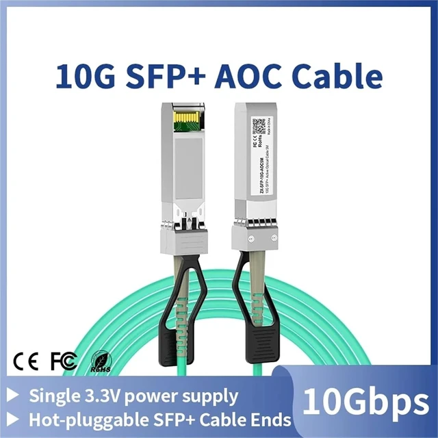 Alt view image 3 of 6 - SFP Module 10G SFP + AOC OM3 5M/7M/10M/20M 10Gb Active Cable for Switch Fiber Optic(10G AOC OM3 5M)