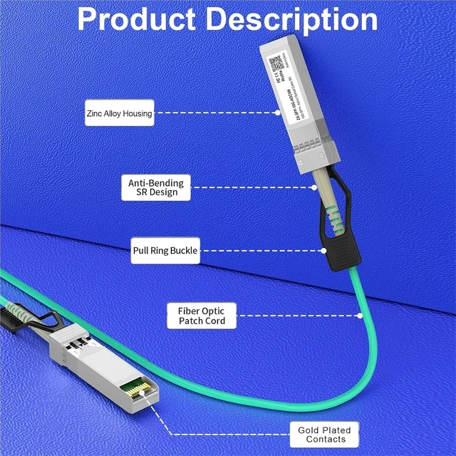 Alt view image 5 of 6 - SFP Module 10G SFP + AOC OM3 5M/7M/10M/20M 10Gb Active Cable for Switch Fiber Optic(10G AOC OM3 5M)