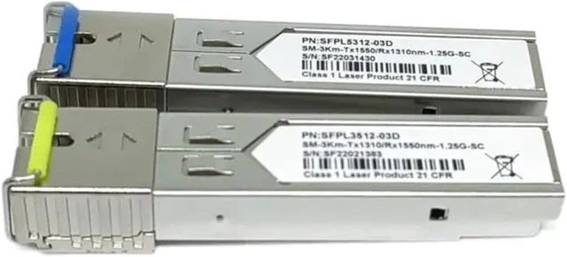 Alt view image 3 of 3 - 2pcs SC SFP Module Gigabit DDM Mini Gbic 1000Mbps Fiber Tranceiver Sfp Module Compatible with Switch(120KM 1pair)