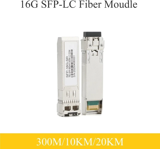 Alt view image 3 of 6 - 1PCS 16G SFP Optical Module 850nm/1310nm Dual Fiber LC 300m/10km/20km Multimode/Singlemode for Ethernet Switch(300M)