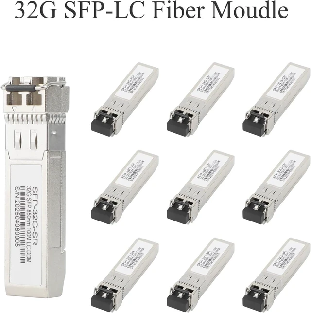 Alt view image 3 of 6 - 10PCS 32G SFP 850nm/1310nm LC Optical Module Single Mode/Multimode Dual Fiber 100m/10km/40km for Ethernet Switch(100M)