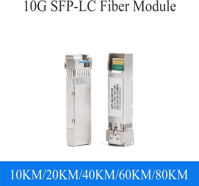 Alt view image 3 of 7 - 1Pair 10G Fiber SFP Module LC 1270nm/1330nm Single Mode 10KM/20KM/40KM A+B Fiber Module Fit for Ethernet Switch(10KM)