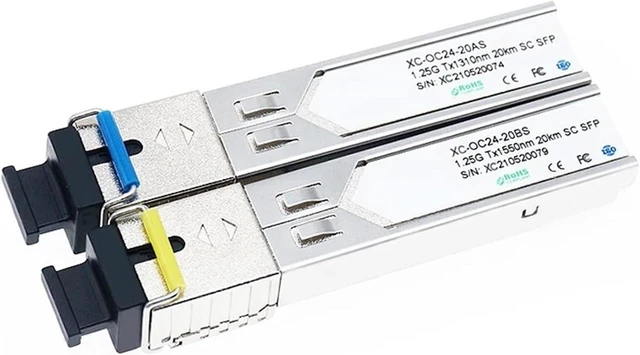 Main image of SC SFP Connector, Optical Fiber Module, gigabit, gigabit, Switch 1310/1550nm(5 Pair 5KM)