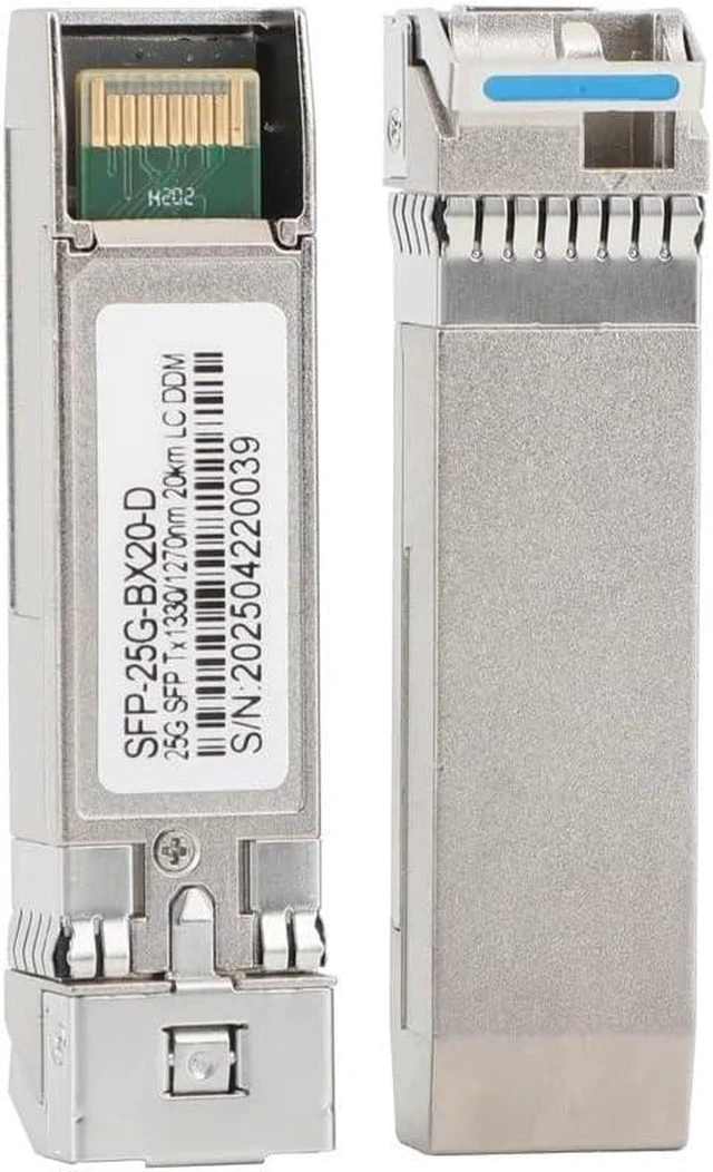 Main image of 1/5/10 Pairs 25G SFP Fiber Optic Module 1270nm/1330nm Single Fiber Single Mode A+B LC 20km for Ethernet Switch(5PCS)
