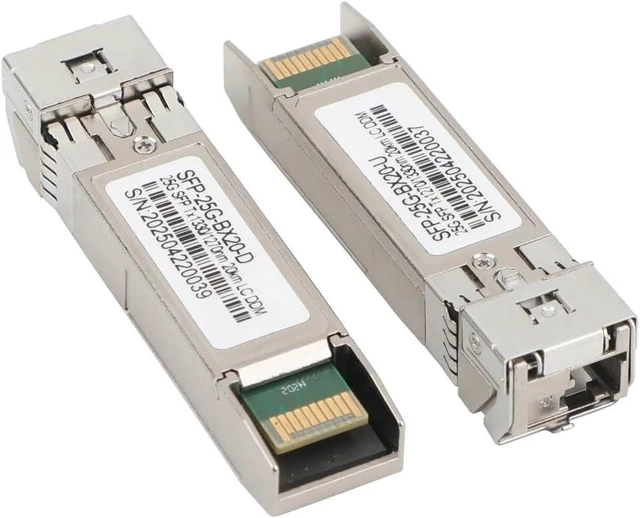 Alt view image 6 of 6 - 1/5/10 Pairs 25G SFP Fiber Optic Module 1270nm/1330nm Single Fiber Single Mode A+B LC 20km for Ethernet Switch(1PCS)