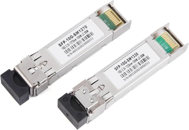 Main image of 10 Pairs 10G Fiber SFP Module 1270nm/1330nm LC Single Mode Single Fiber 10/20/40KM A+B for Ethernet Switch(20KM)