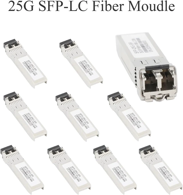 Alt view image 3 of 6 - 10PCS 25G SFP Optical Module 850nm/1310nm LC Single Mode/Multimode Dual Fiber 100m/10km/40km for Ethernet Switch(100M)
