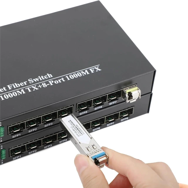 Alt view image 3 of 6 - 1Pair Gigabit Fiber SFP Module 1000M SC/LC 1.25G 1310nm/1550nm Single Mode A+B Fiber Module Fit Fo Ethernet Switch(LC 3KM)