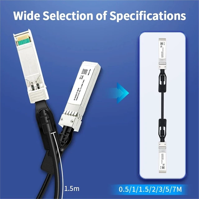Alt view image 3 of 6 - 10G SFP+ DAC Twinax Cable,Direct Attach Copper Passive,AWG 24/30 Compatible with Switch(7M AWG24)
