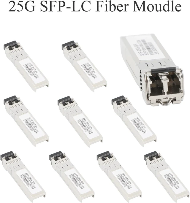 Alt view image 3 of 5 - 10PCS 25G SFP Optical Module 850nm/1310nm LC Single Mode/Multimode Dual Fiber 100m/10km/40km for Ethernet Switch(10KM)