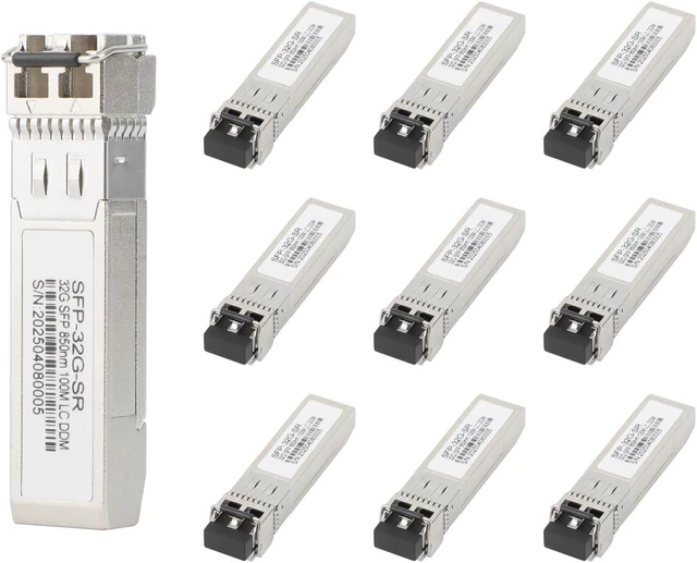 Main image of 10PCS 32G SFP 850nm/1310nm LC Optical Module Single Mode/Multimode Dual Fiber 100m/10km/40km for Ethernet Switch(100M)